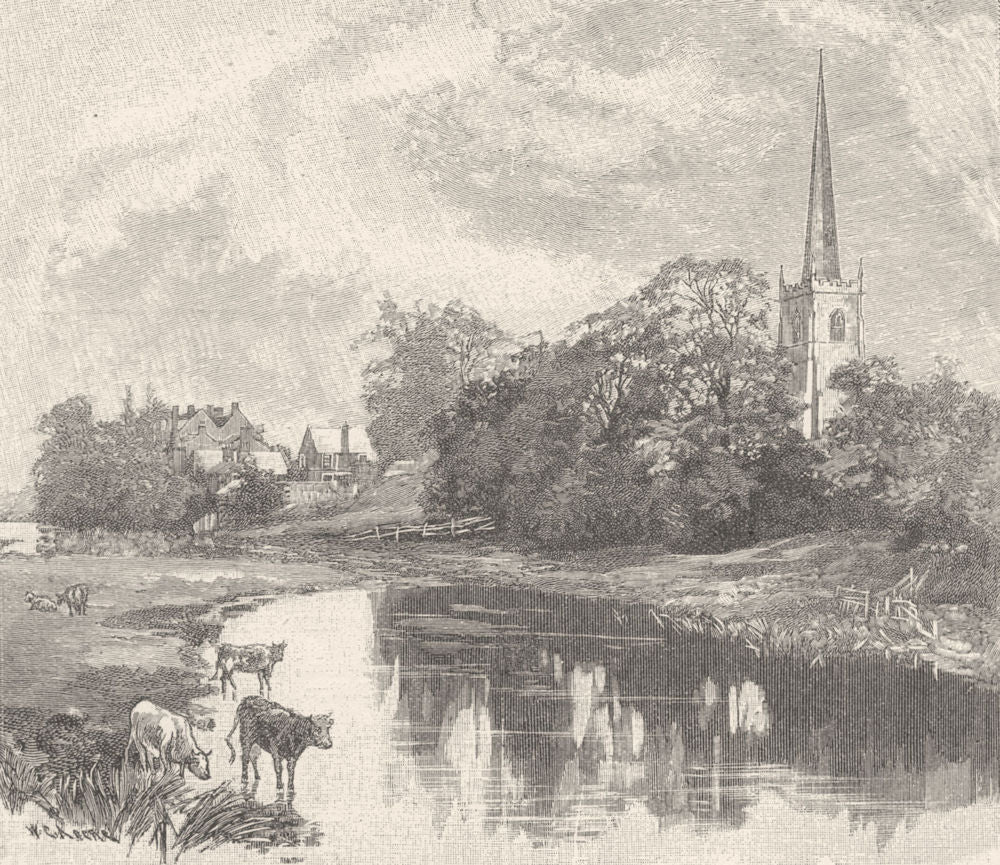 DERBYSHIRE. Repton 1901 old antique vintage print picture